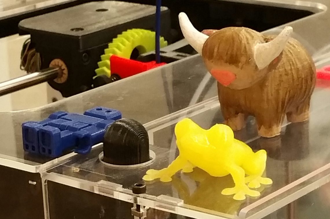 Some creations from the library's 3D printer