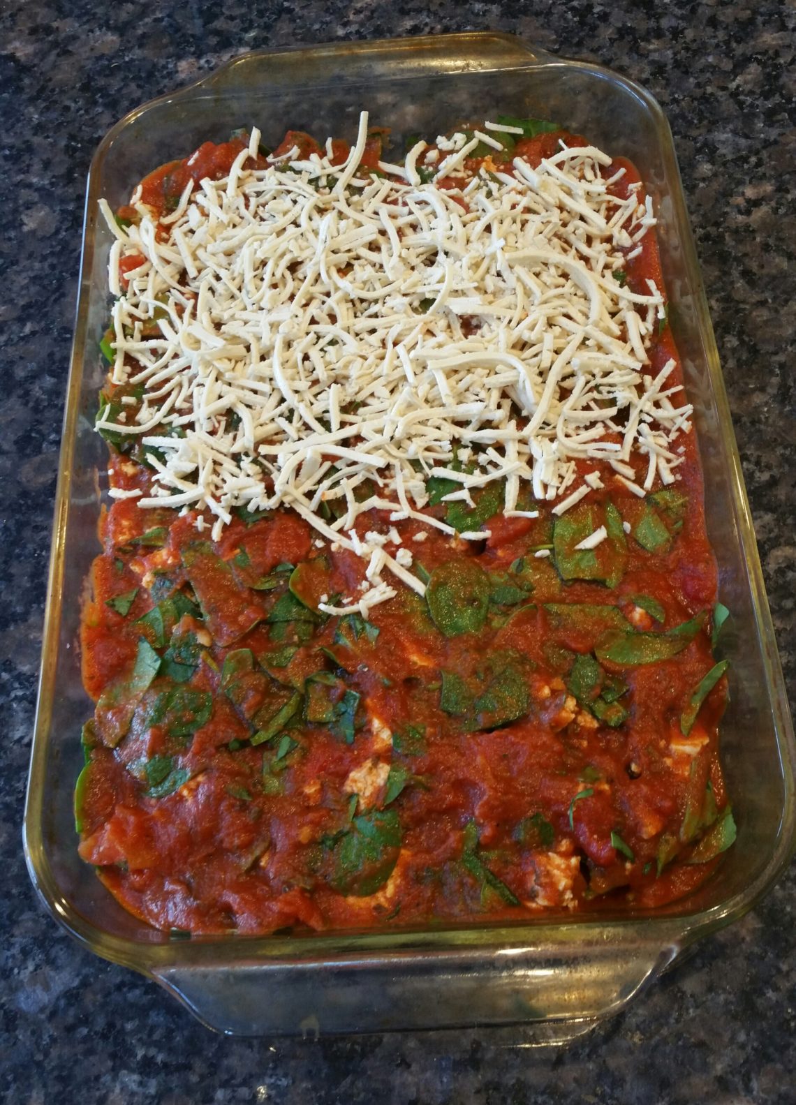 Vegan Lasagna--Just Before Baking