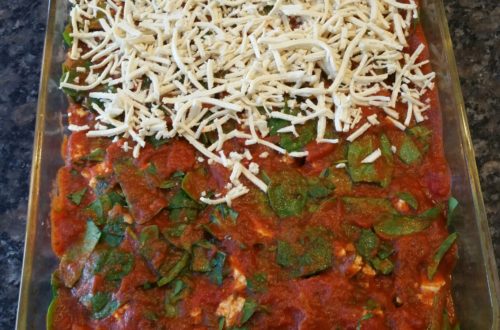 Vegan Lasagna--Just Before Baking