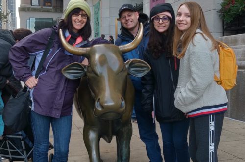 Hanging out with Daisy, Mrs. O'Leary's cow. (She was innocent!)