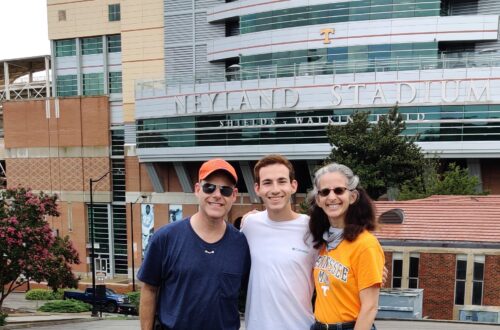 Our last day together in front of Neyland Stadium at the University of Tennessee in Knoxville. We are going to miss him, but I think he will have a great year!