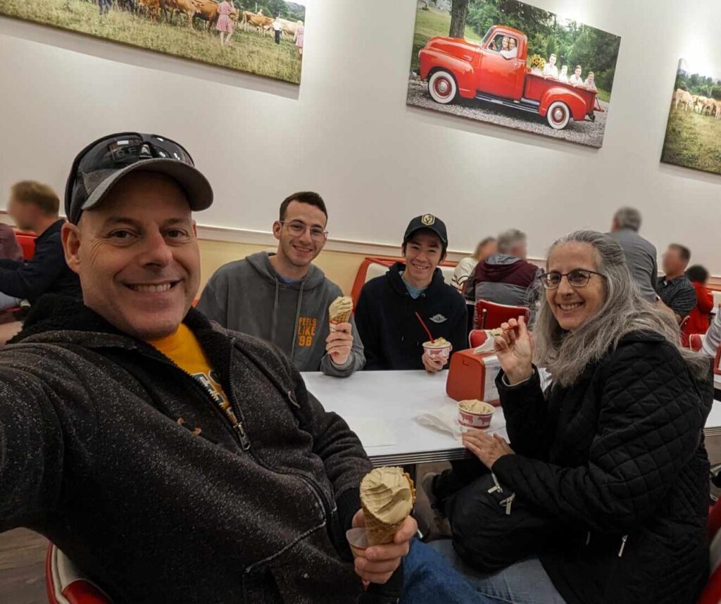 Those smiles are real! That ice cream was GOOD!!