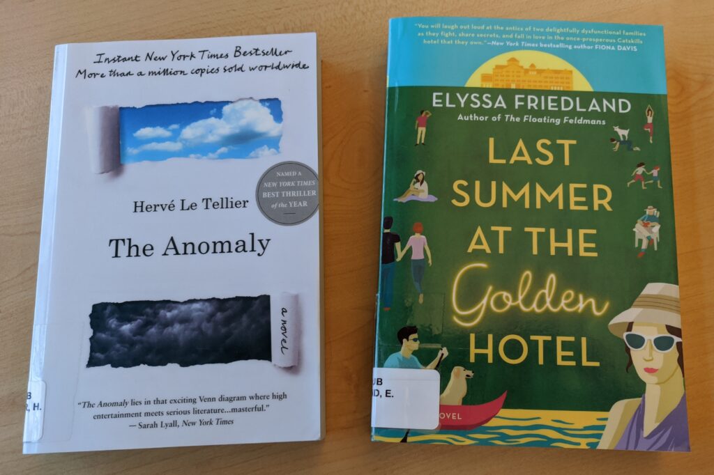 Once, I was asked to pick two options for book club. They both seemed so good that we chose one, and then for the next book, we read the other! They were both very different and very good!  "The Anomaly" definitely lead to an interesting discussion.