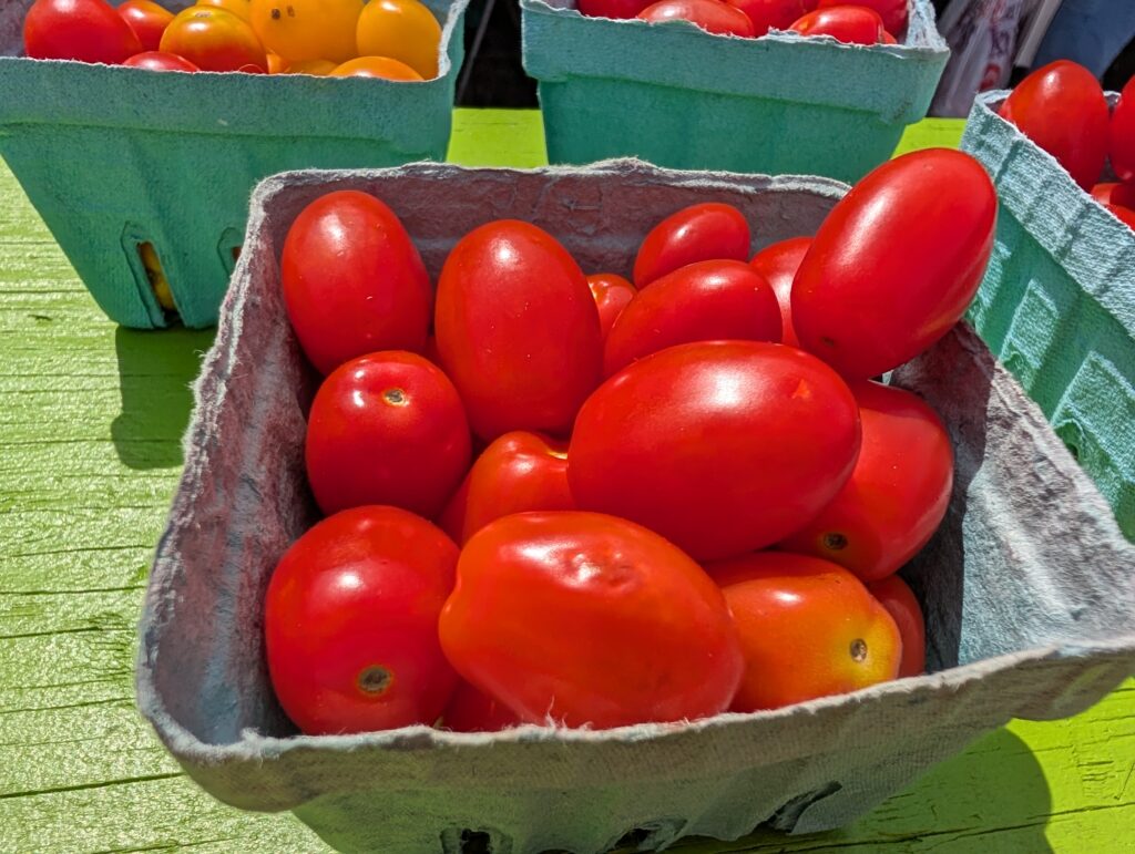 I just wanted to pop these tomatoes into my mouth!