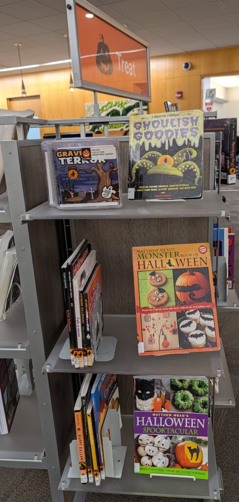 This is one of the first displays I see when entering my local library. These books are saying, "CHECK ME OUT!" and "HAVE FUN!!"